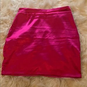 Hot pink silk skirt!!